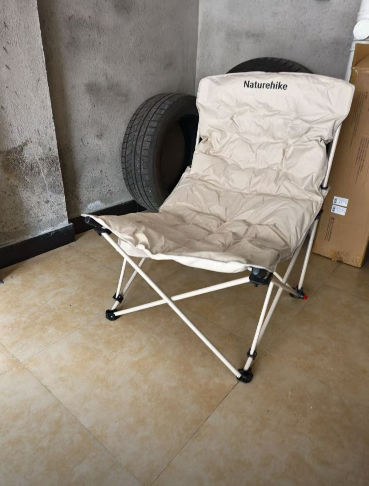 Starfish 003 Collapsible Oversized Recliner Camping Moon Chair with Four Reclining Positions