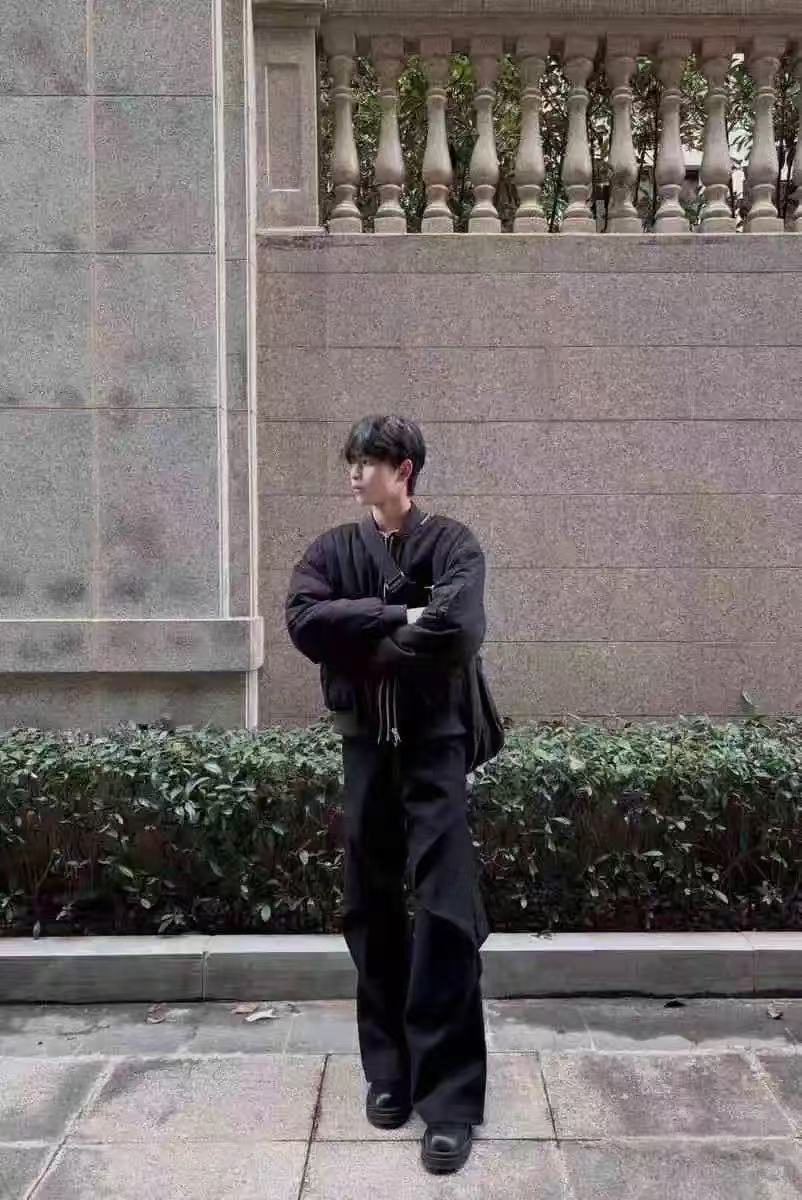 美式高街結構感微喇西褲