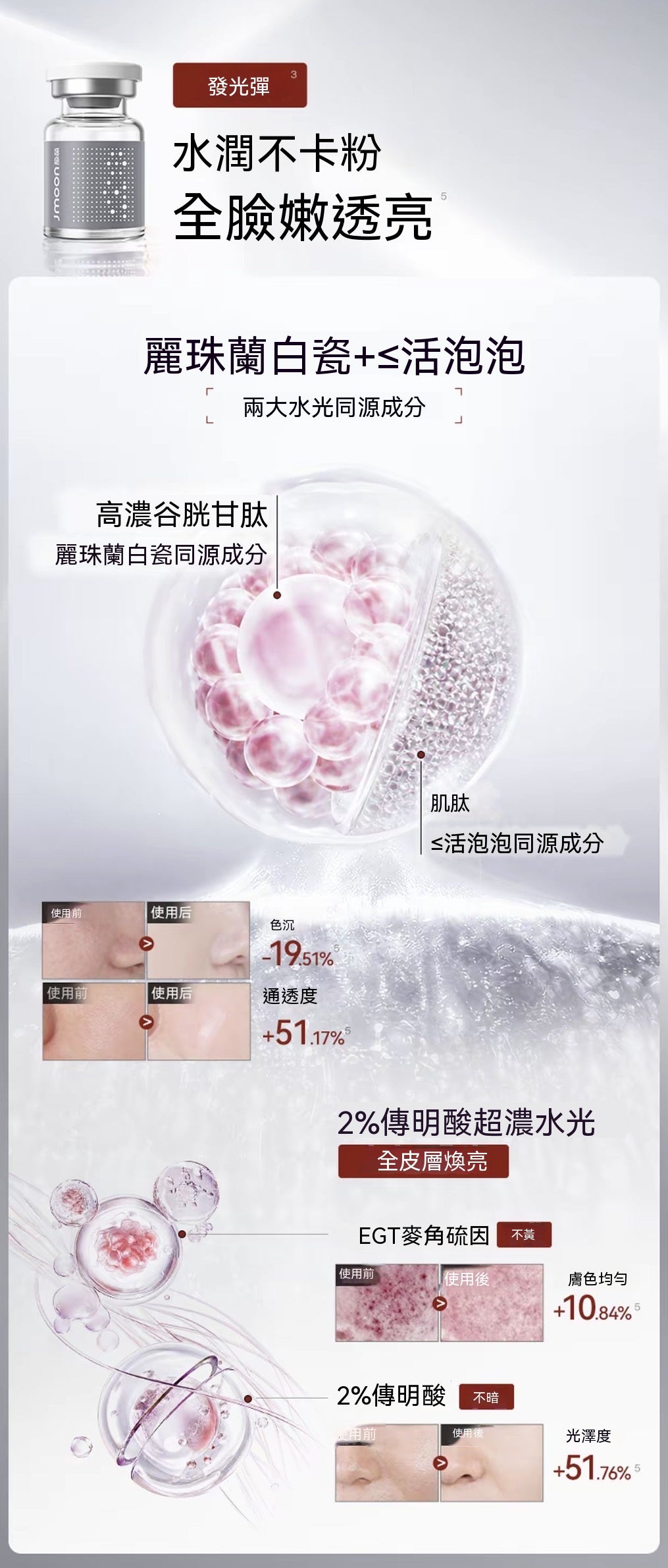 水光mini全臉抗皺緊致淡紋次拋精華安瓶美容護膚品(版本混發)