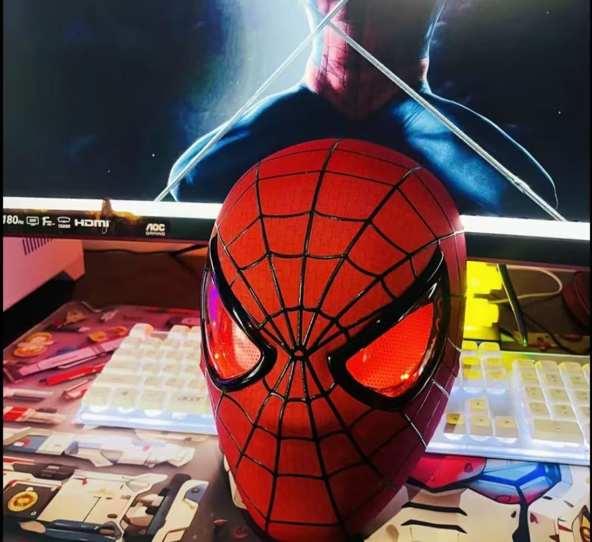 Electric Super Hero Spider-Man Mask
