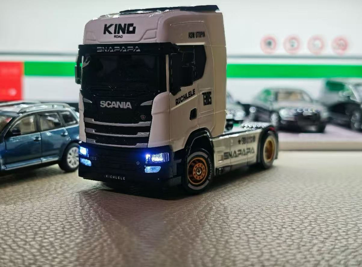 正版授權斯堪尼亞S730 V8貨櫃車 RC多功能遙控漂移車
