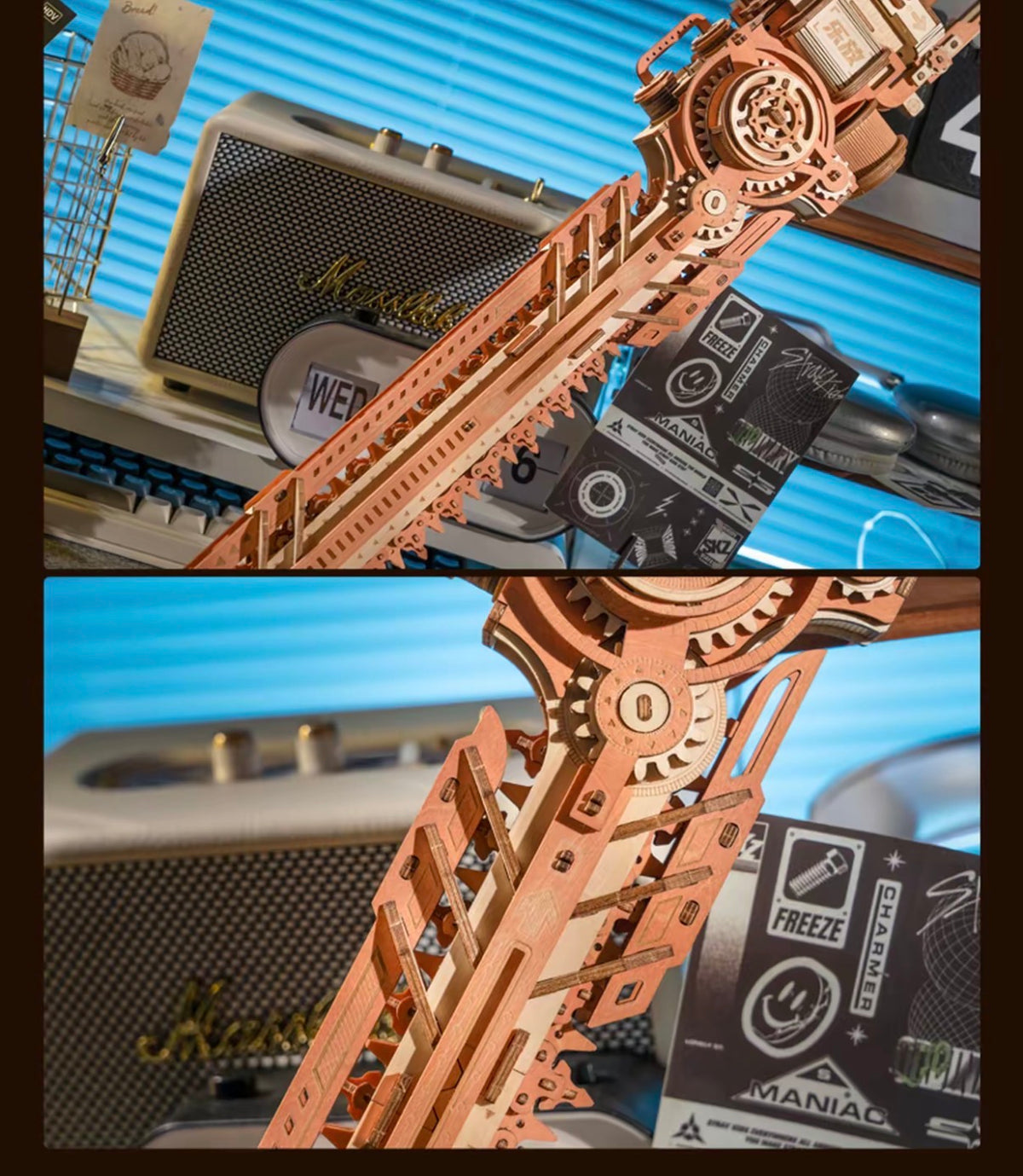 Steam-Powered Chainsaw Wooden Assembly Model