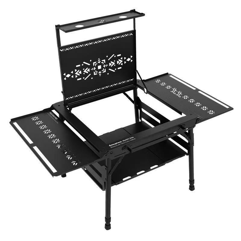 Xuanjia IGT Folding Table Outdoor Aluminum Alloy Camping Tactical Table Height-Adjustable Portable Combination Table