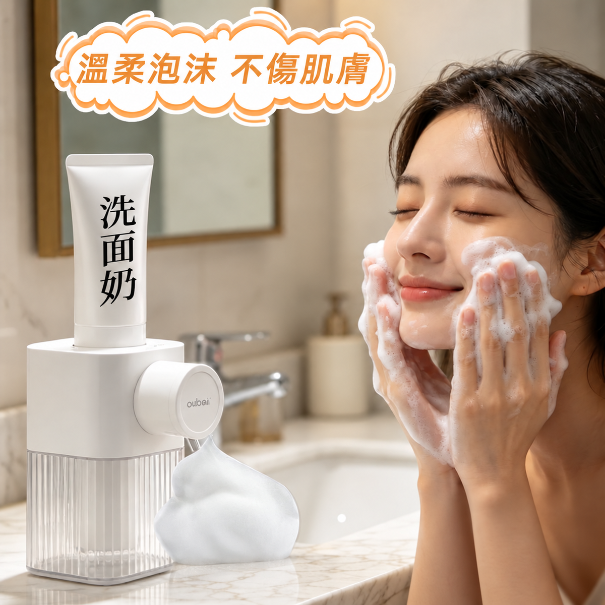 全自動感應洗面乳起泡機｜兩段泡量・Type-C充電