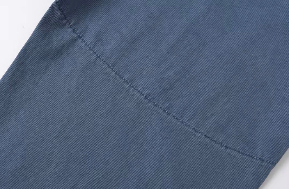 American retro vintage washed loose straight-leg jeans
