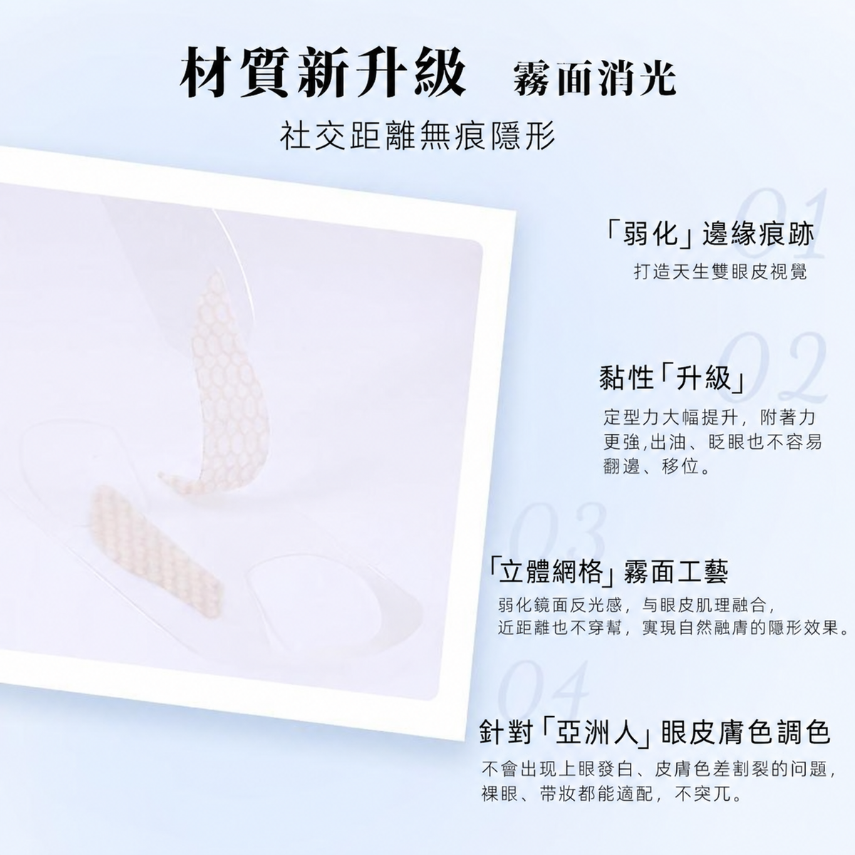 小彈殼彈出式雙眼皮貼｜三款眼型尺寸 120枚