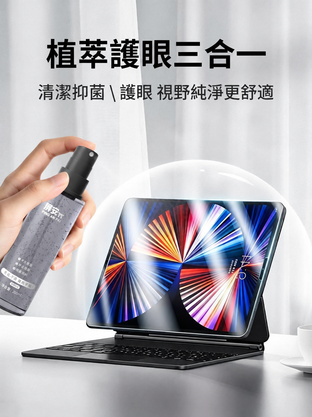 0 酒精植萃螢幕清潔噴霧 200ml｜多裝置適用