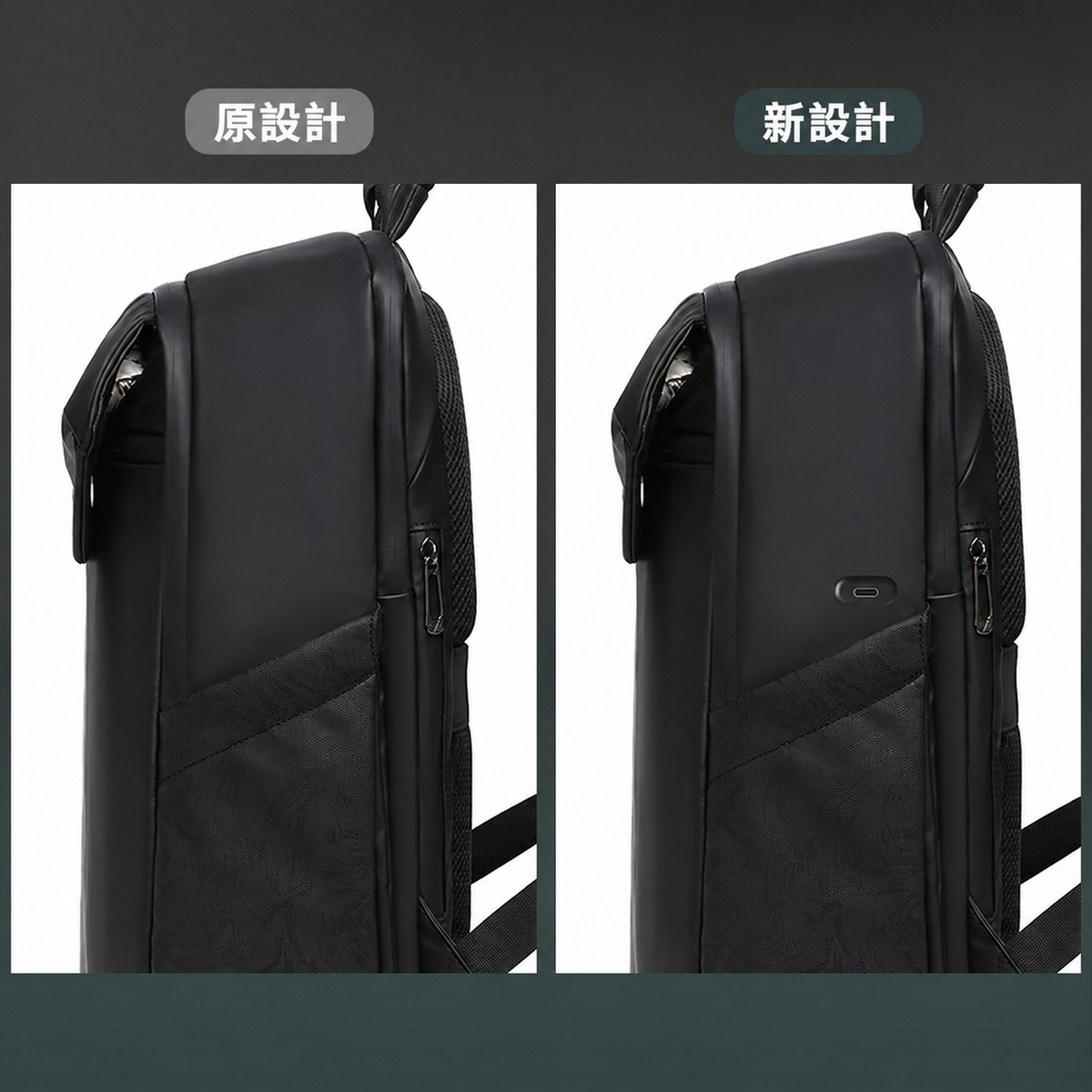 16 吋人造皮革商務後背包