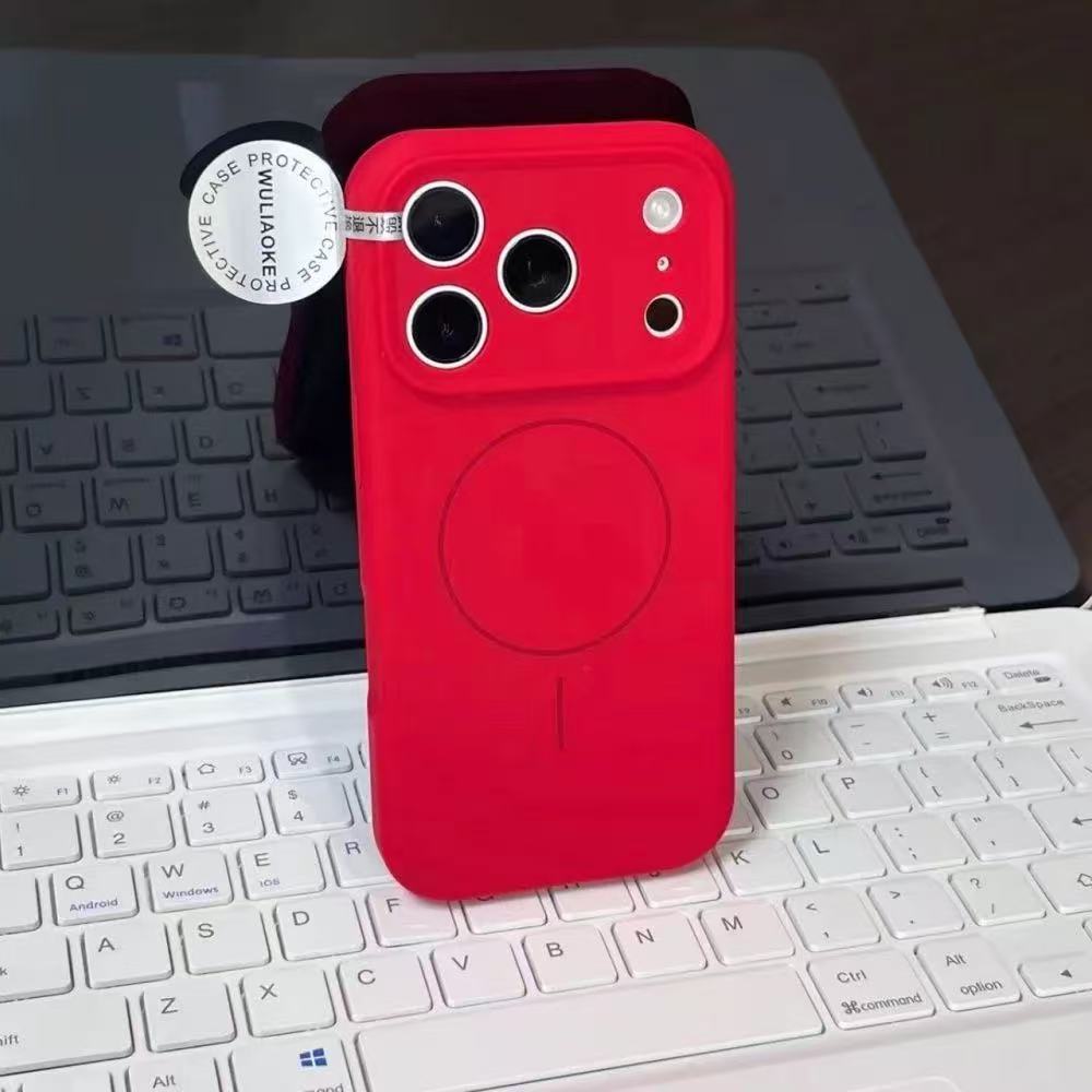 高端磁吸支架液態矽膠手機殼 （適用iPhone 15-17系列）