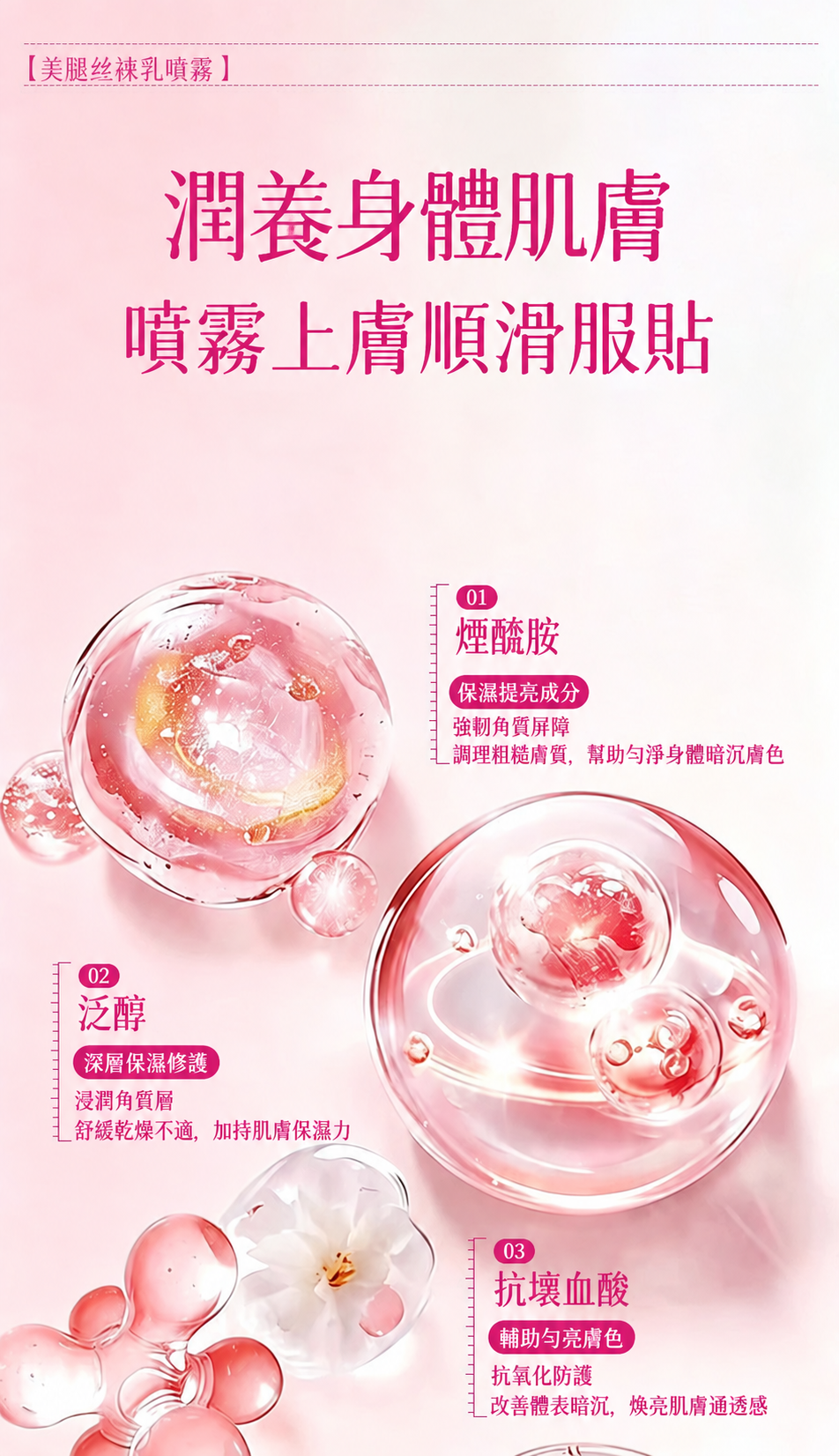 美腿懶人噴霧身體素顏霜｜保濕隔離・自然服貼・防水防汗