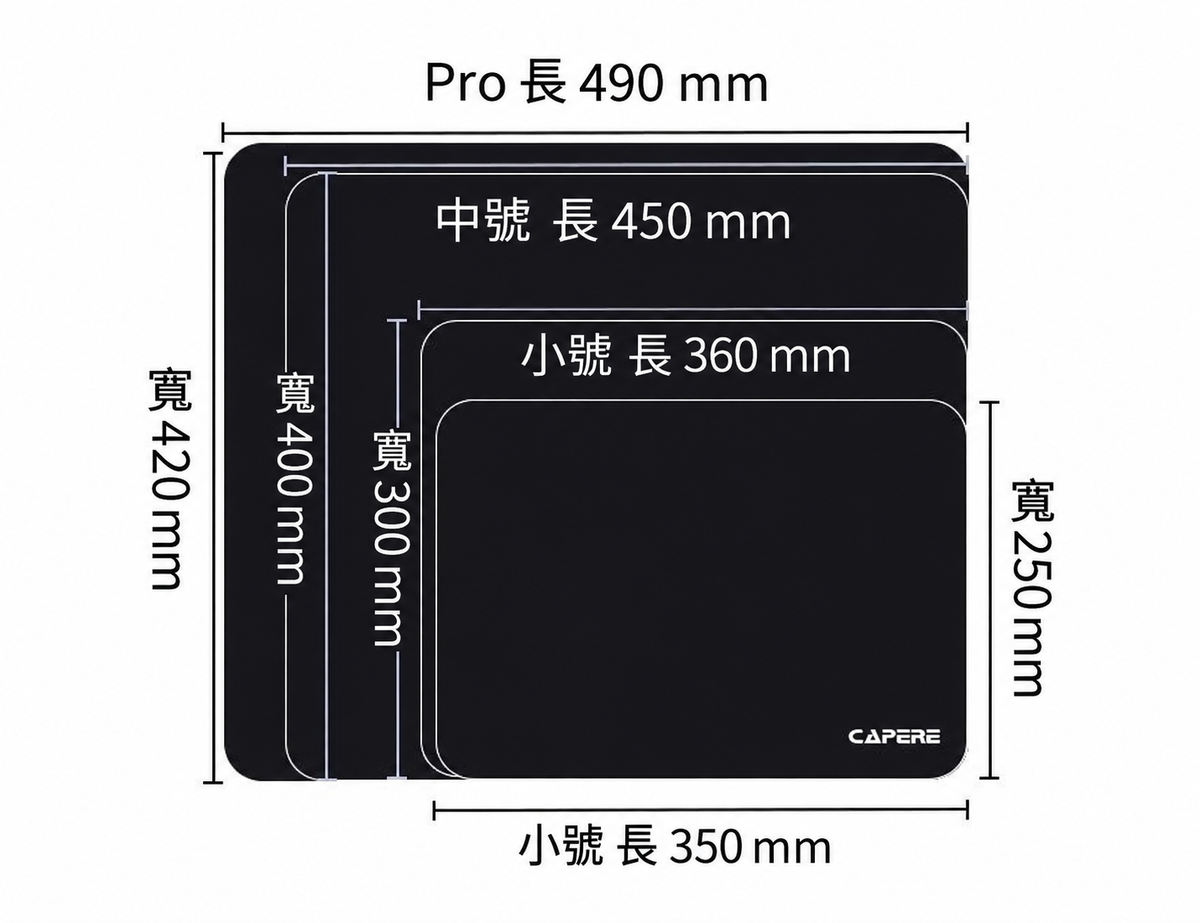 星弦 GL01 全鋼化微蝕刻玻璃電競滑鼠墊