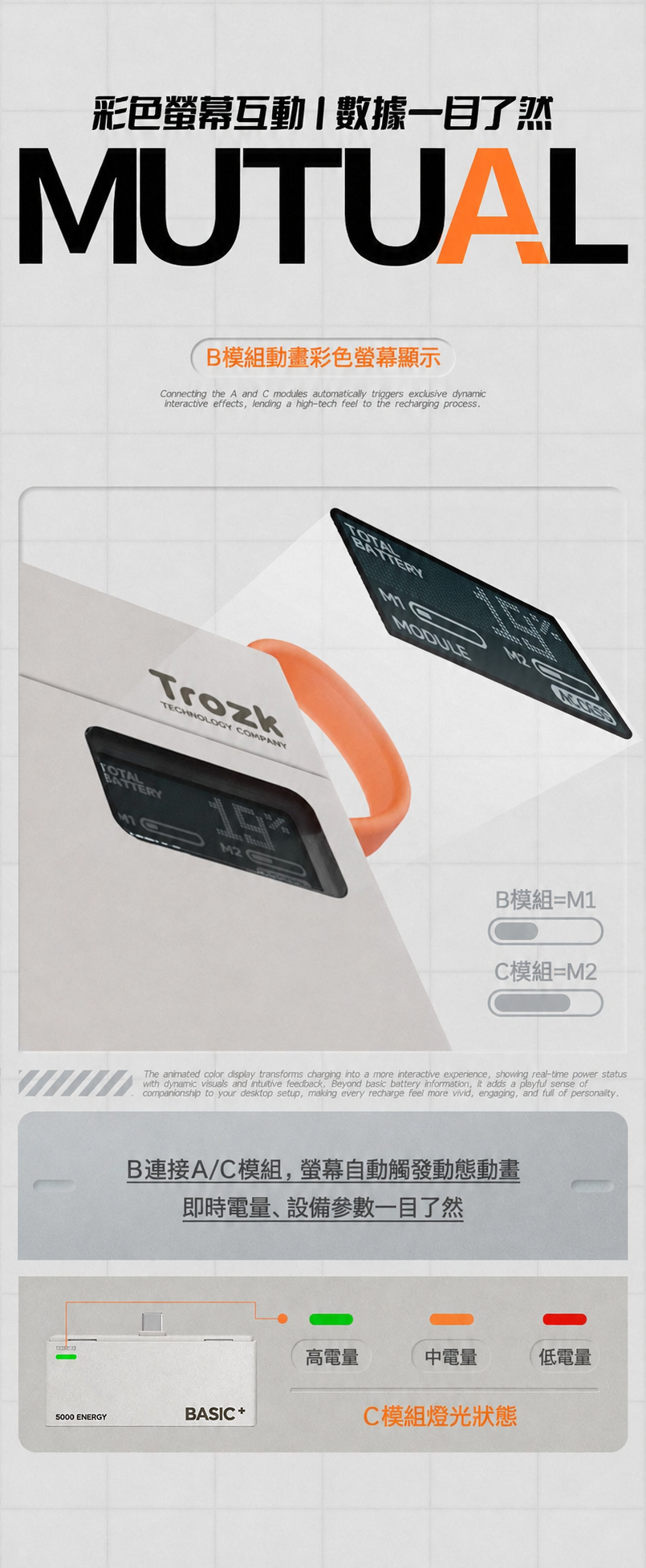 模組化行動電源 22.5W快充｜5000／10000／15000mAh