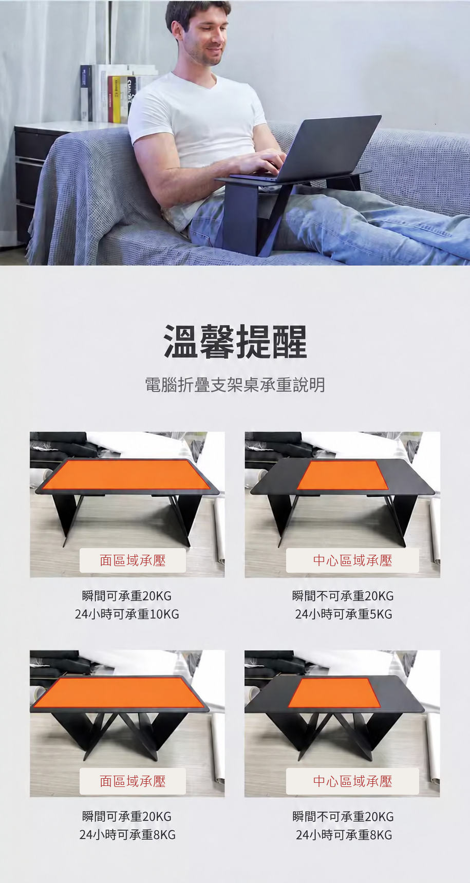 車家兩用折疊筆電支架桌｜輕巧收納