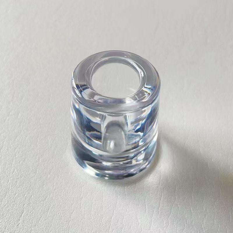 多功能透明樹脂收納座｜菸蒂熄煙缸/牙刷座/筆座 三合一