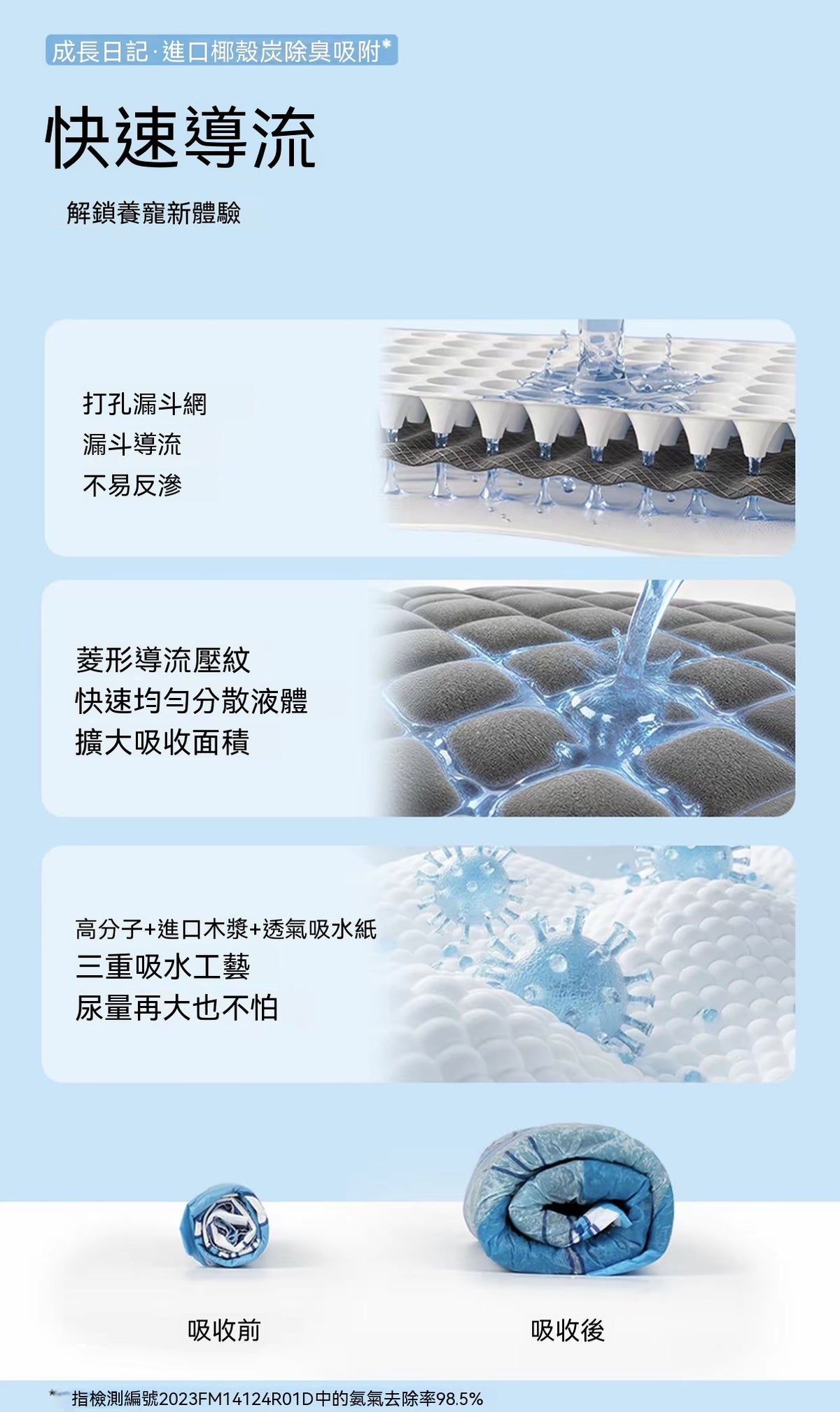 椰殼炭寵物除臭尿墊