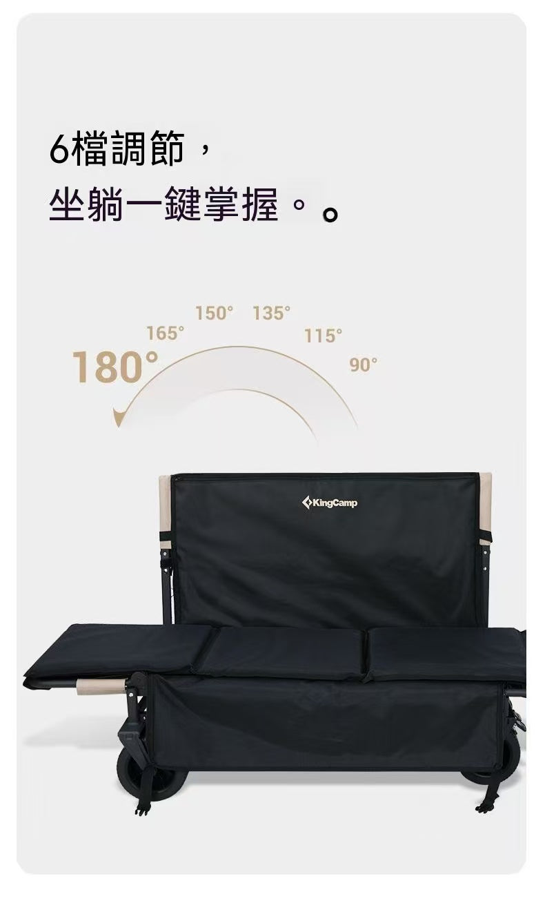Outdoor camping cart foldable outdoor camping trolley movable seat