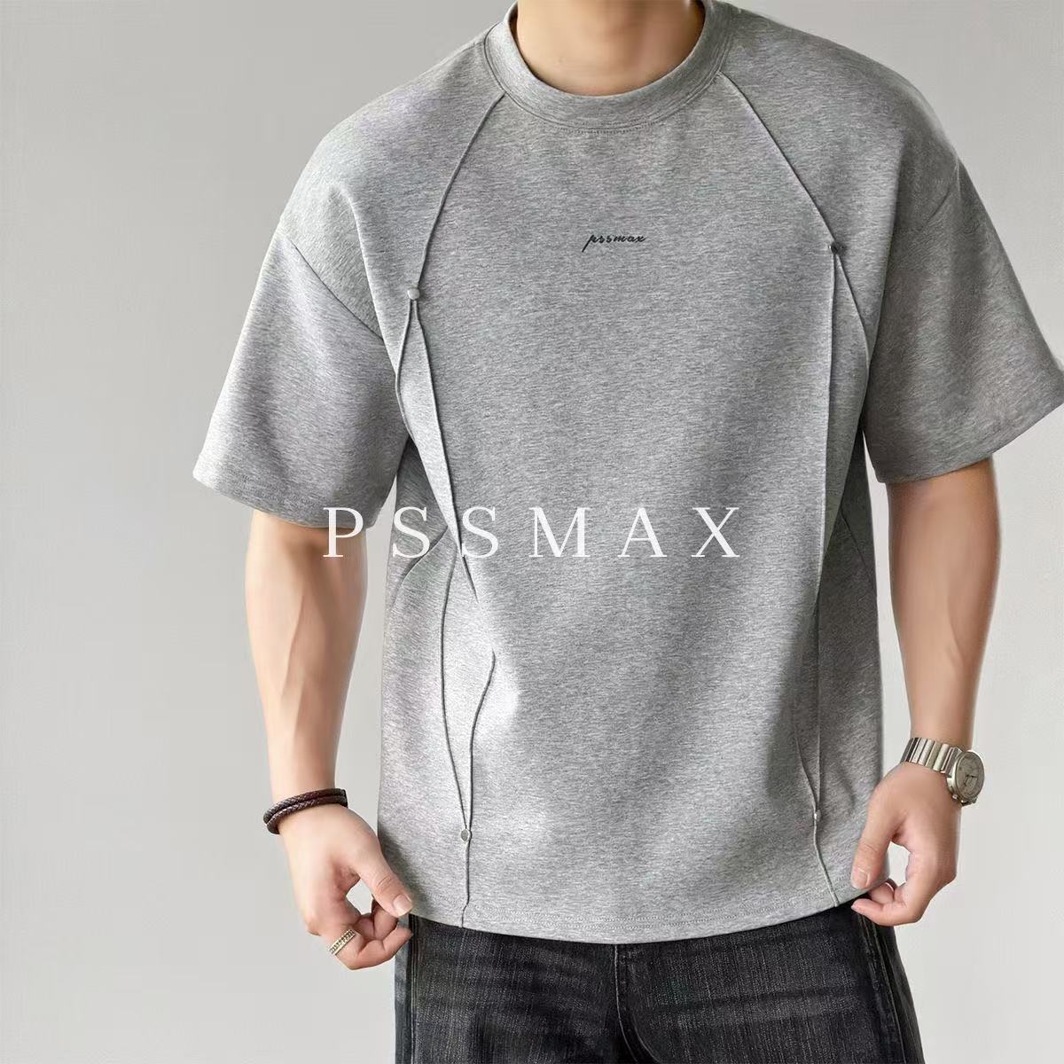 PSSMAX Pleated Rivet Ice-Cool Short Sleeve
