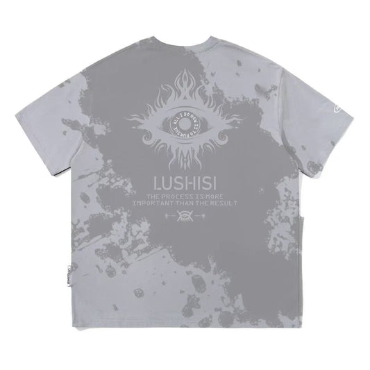 Hui Qing Themed Water-Activated Floral Print Short Sleeve Top