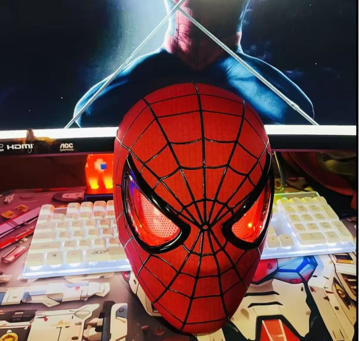 Electric Super Hero Spider-Man Mask