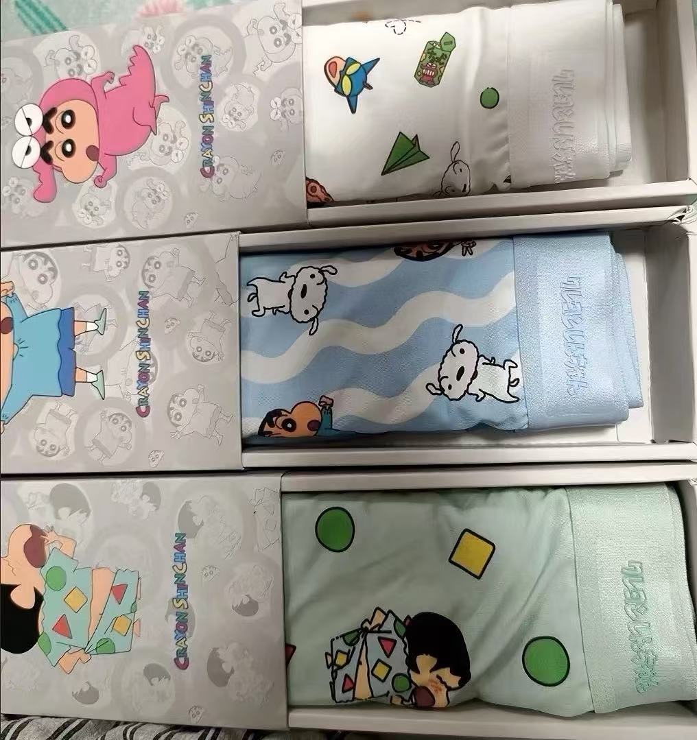 【3-piece gift set】Crayon Shin-chan collaboration men's boxer briefs
