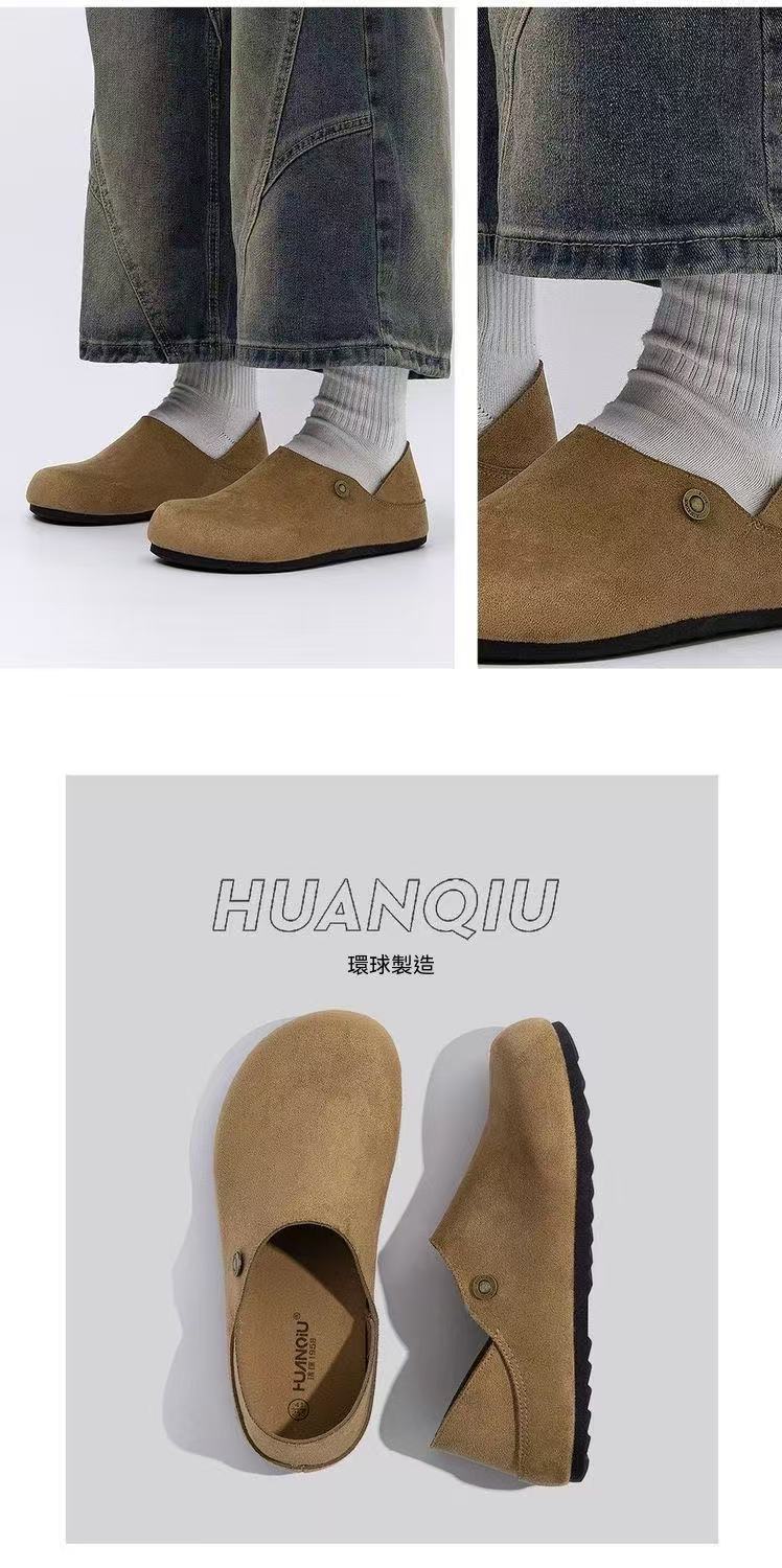 Vintage Round-Toe Birkenstock-Style Backless Clogs with Convertible Heel Strap