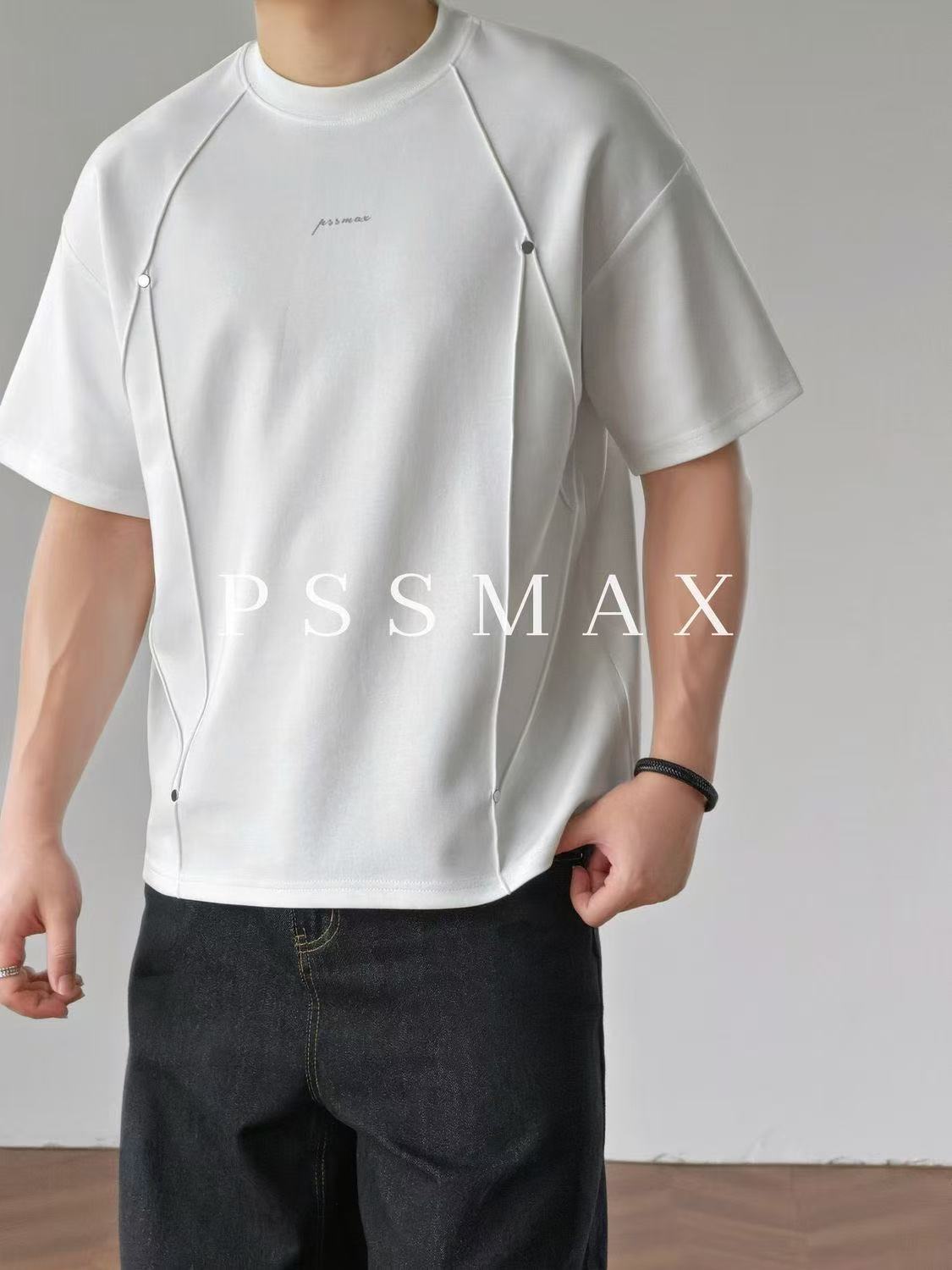 PSSMAX Pleated Rivet Ice-Cool Short Sleeve