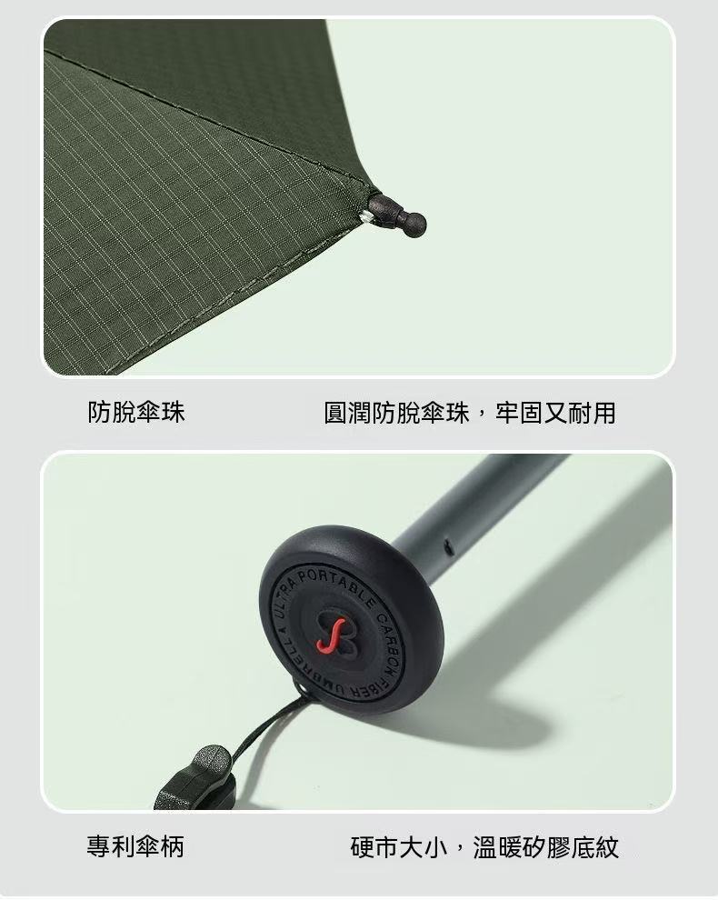 超輕鉛筆傘加大款德國紅點獎碳纖維超輕三折便攜晴雨傘