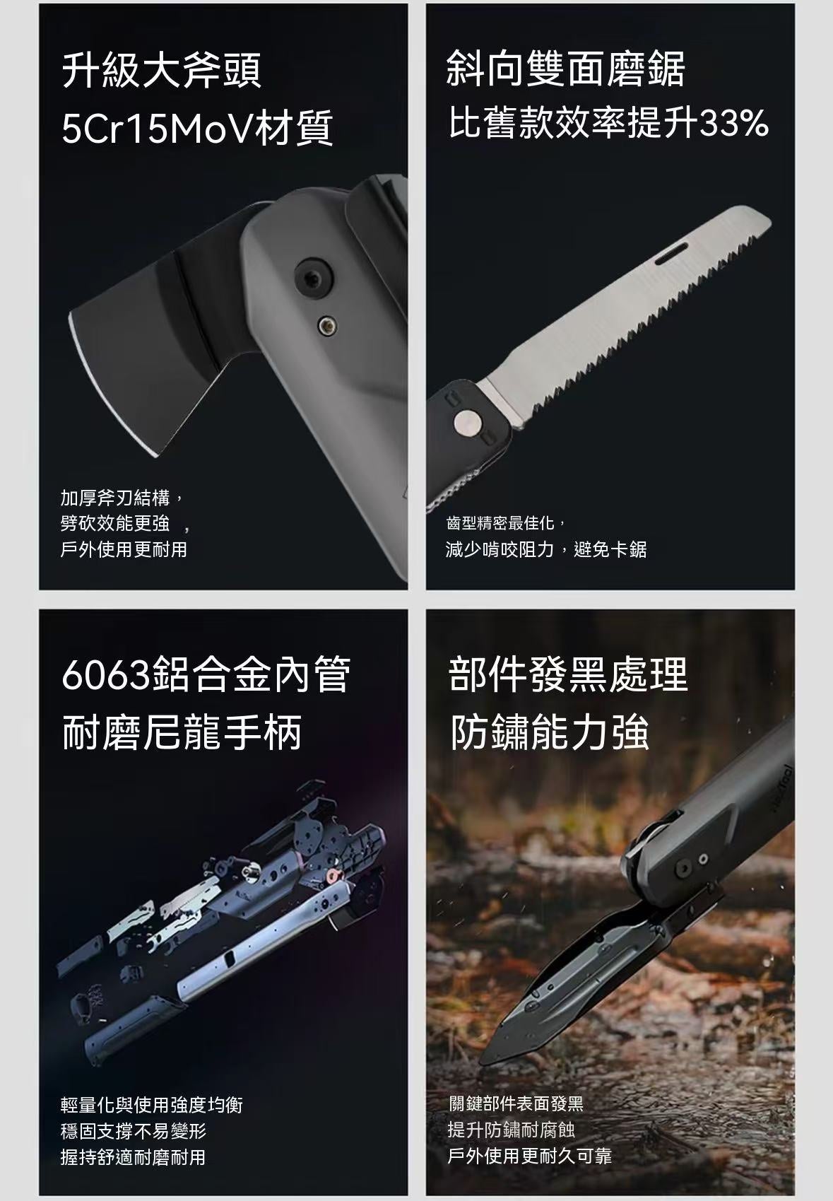 戶外露營多功能工具納拓雷神多功能鏟2.0