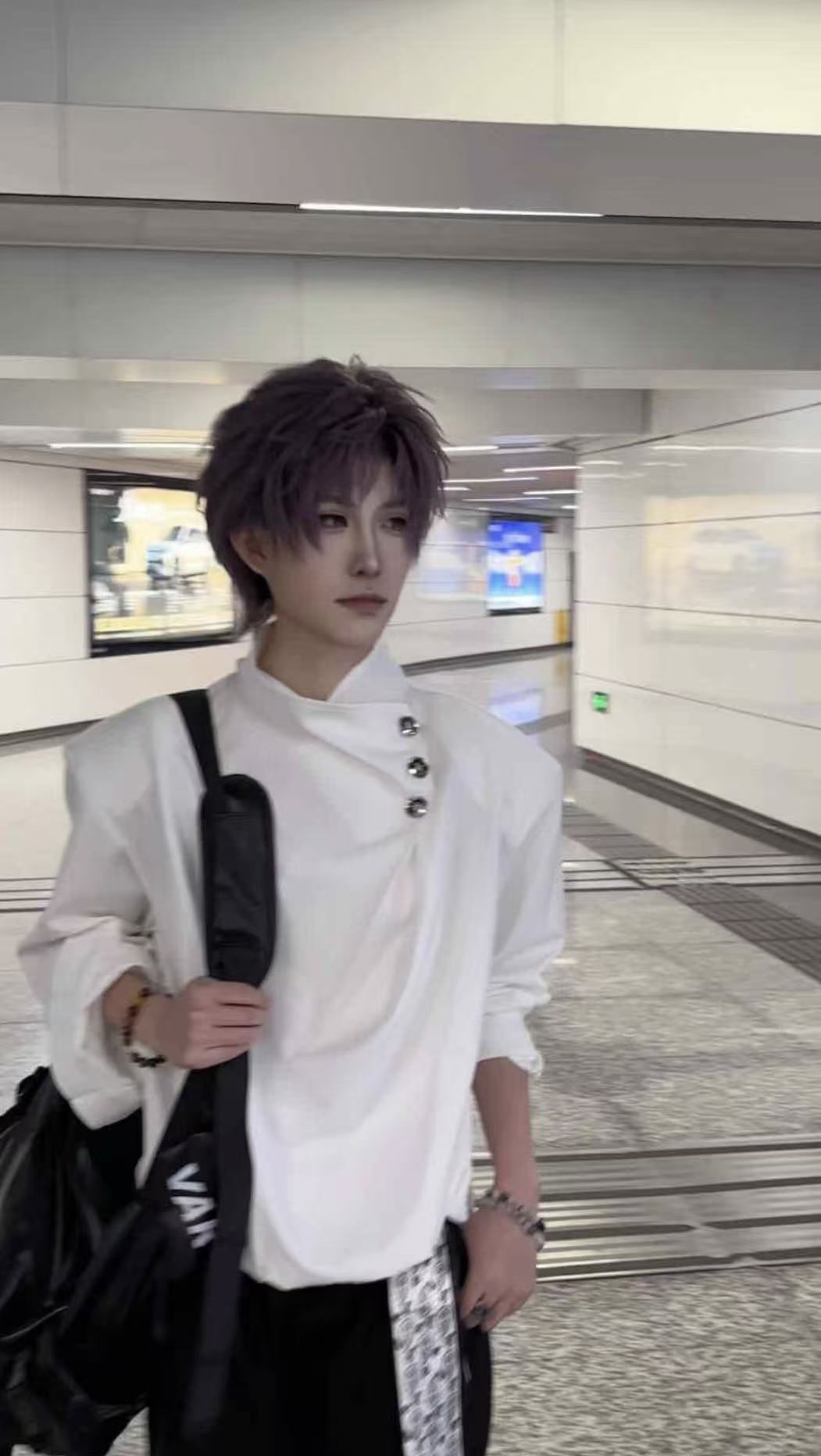 Original Niche Irregular Multi-Button Scarf-Collar Shirt (Yuta Okkotsu Cosplay)