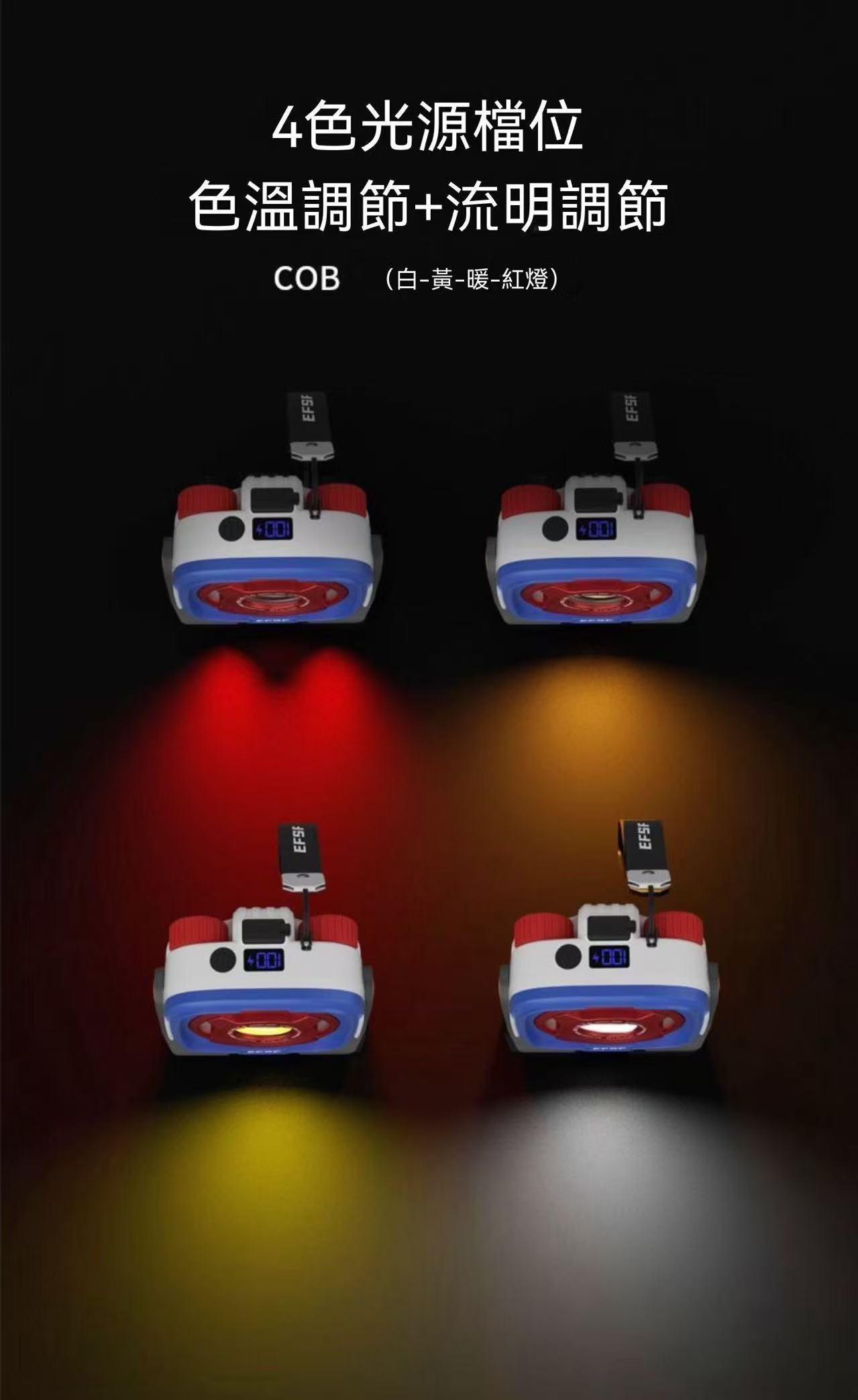 戶外露營led超長續航便攜式磁吸照明燈