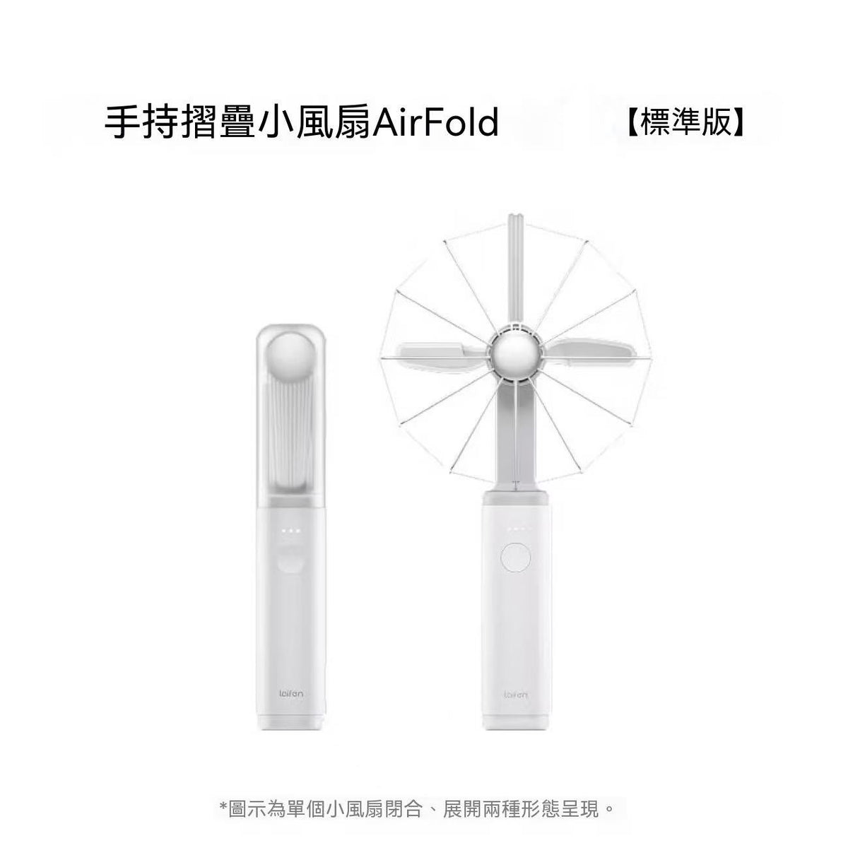 新款！折疊小風扇 AirFold 自然寬域大風 可拆卸軟膠包裹透明探索版