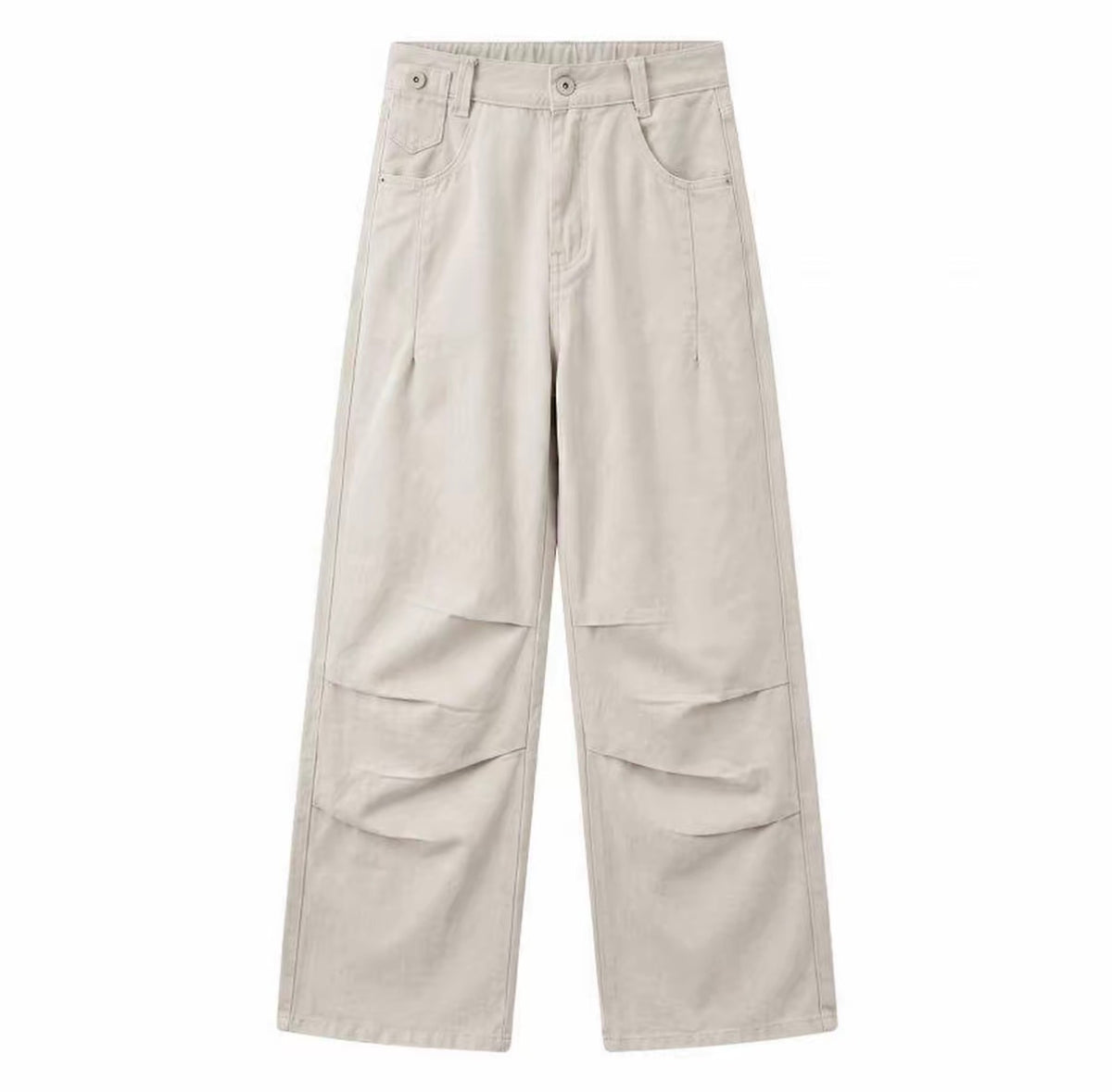 [Pleated Workwear] Cleanfit Simple and Classy Straight Wide-Leg Jeans for Men
