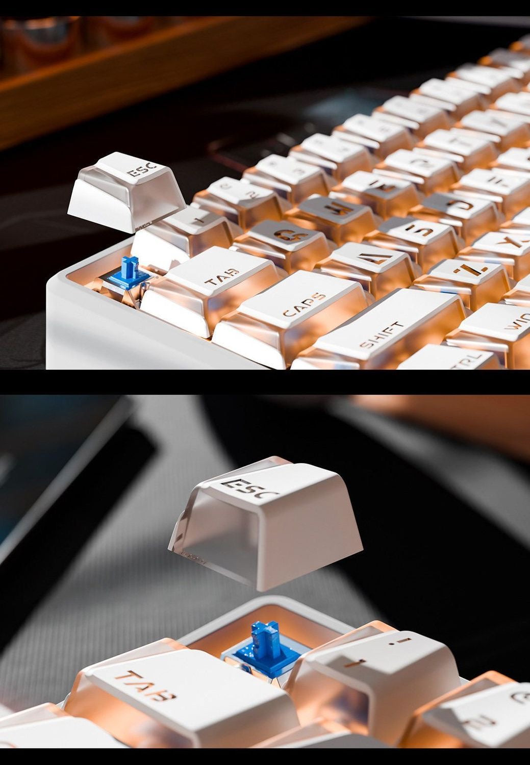 GXD×XVX×TITANNATION Three-Way Co-Branded Translucent Prism Keycaps