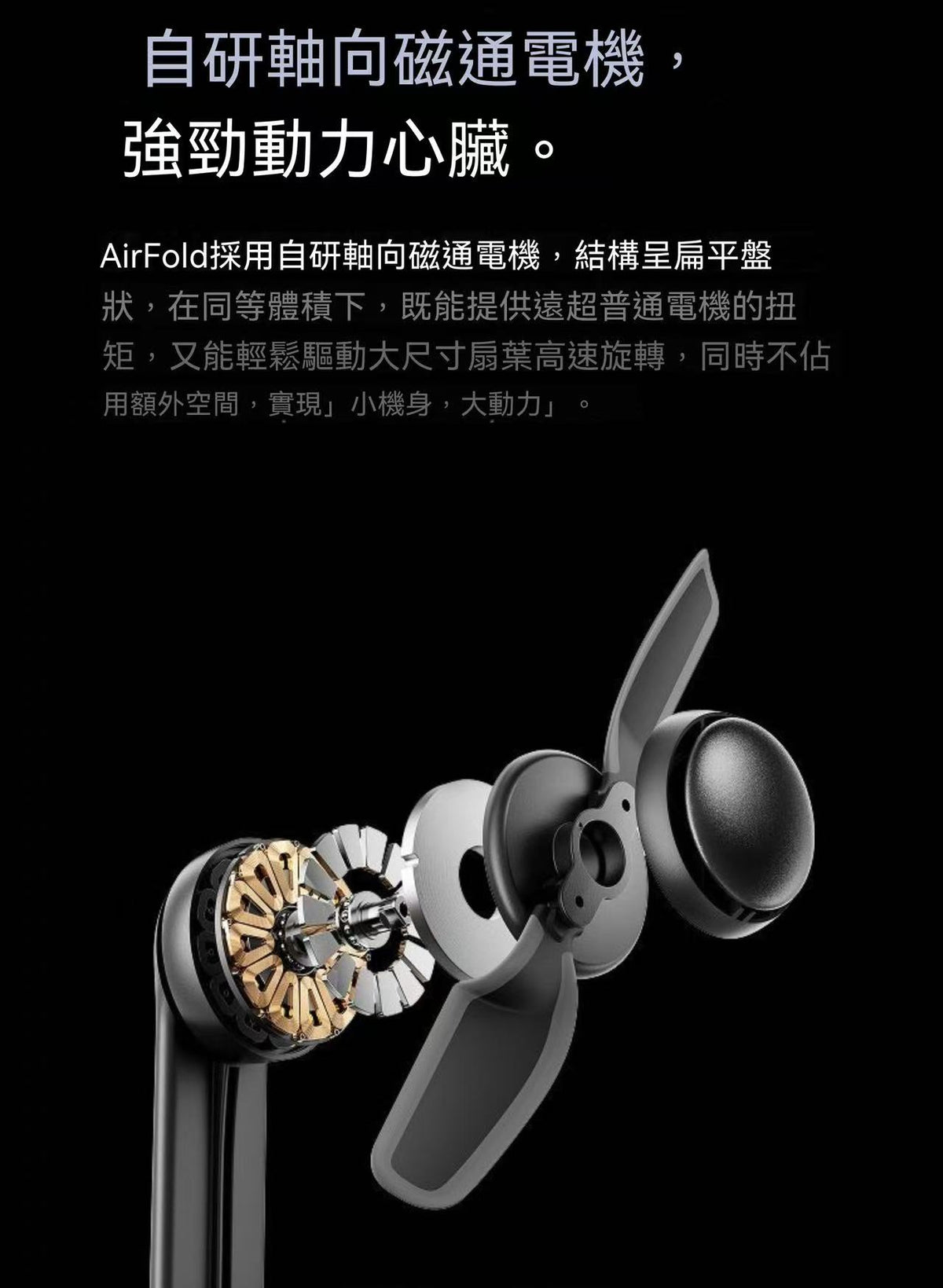 新款！折疊小風扇 AirFold 自然寬域大風 可拆卸軟膠包裹透明探索版