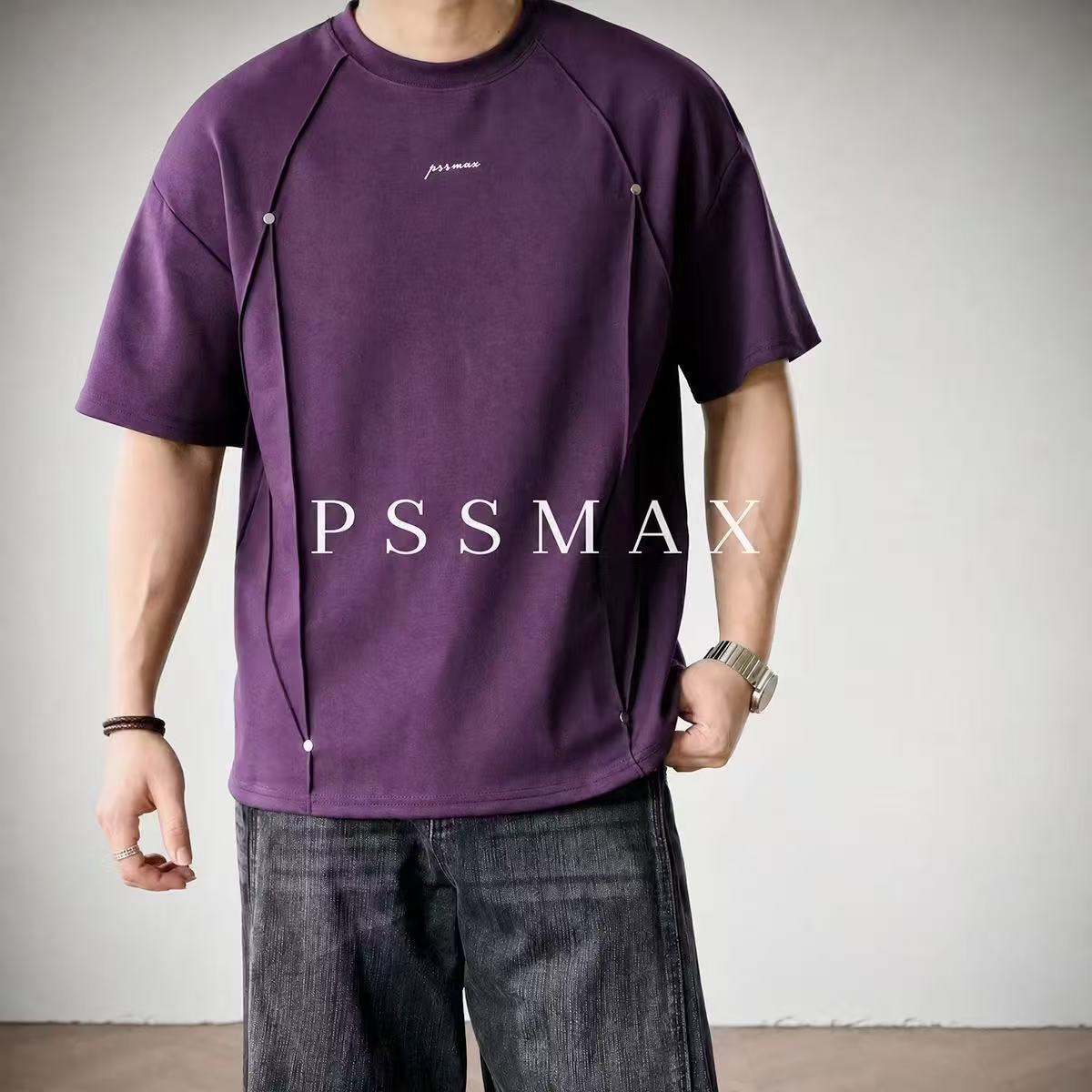PSSMAX Pleated Rivet Ice-Cool Short Sleeve