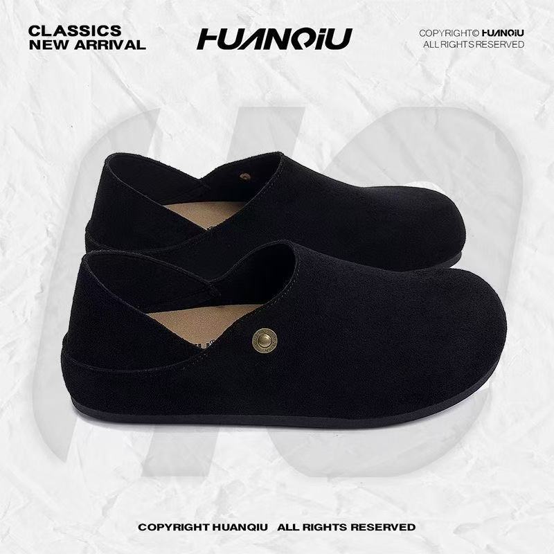 Vintage Round-Toe Birkenstock-Style Backless Clogs with Convertible Heel Strap