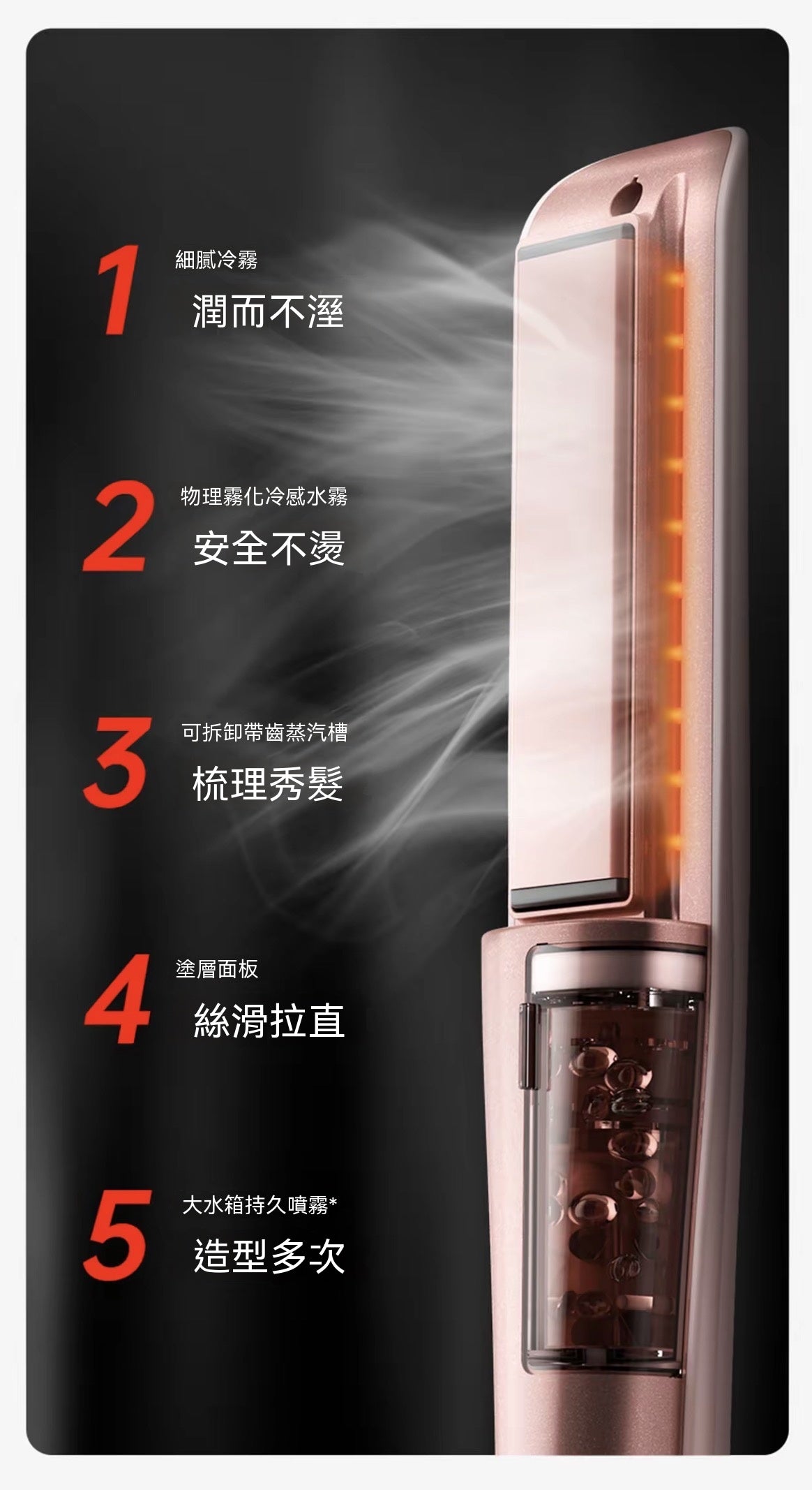 Cold Mist Negative Ion PRO Hair Straightener (for straightening and curling)