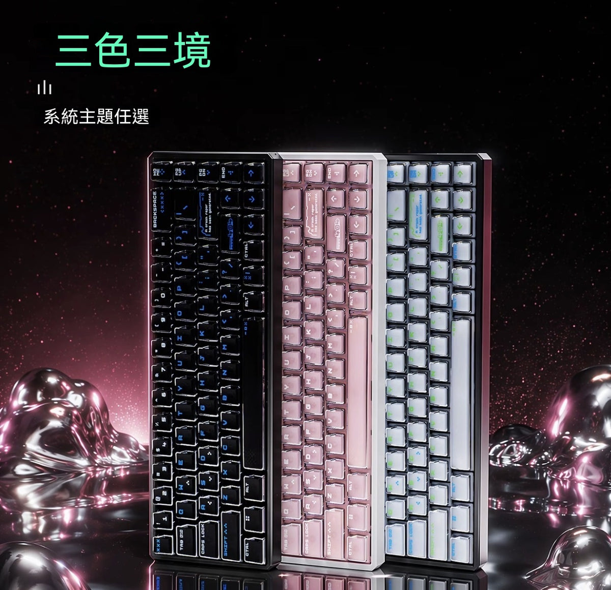 AKKO & Osid Collaboration: Quantum Vision 3D Frosted Keycaps