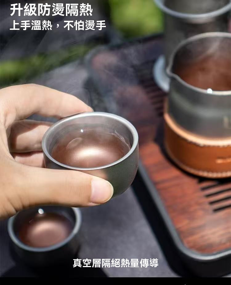 露營便攜式泡茶壺套組