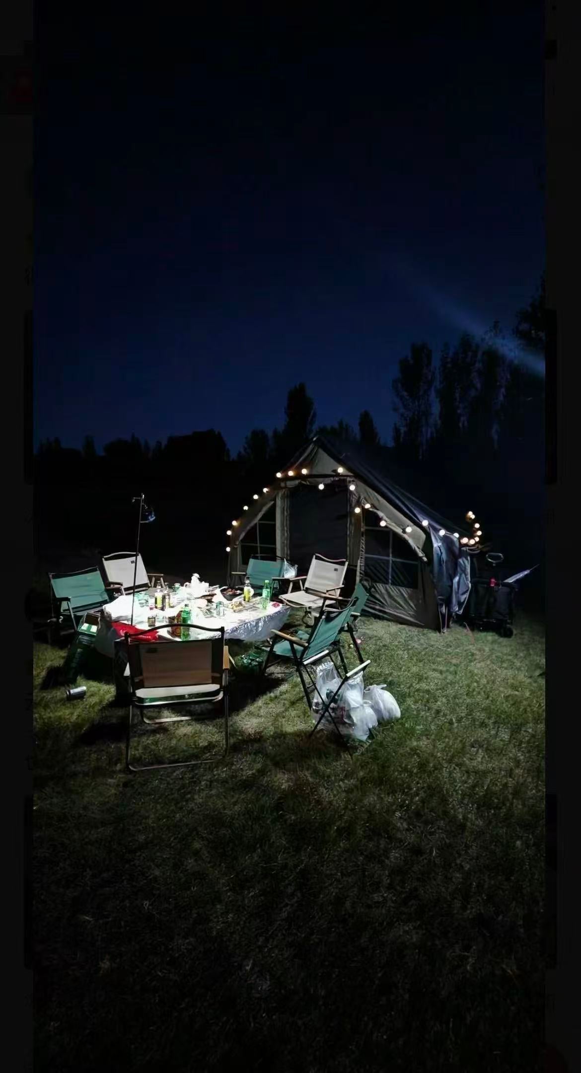 Cotton inflatable tent