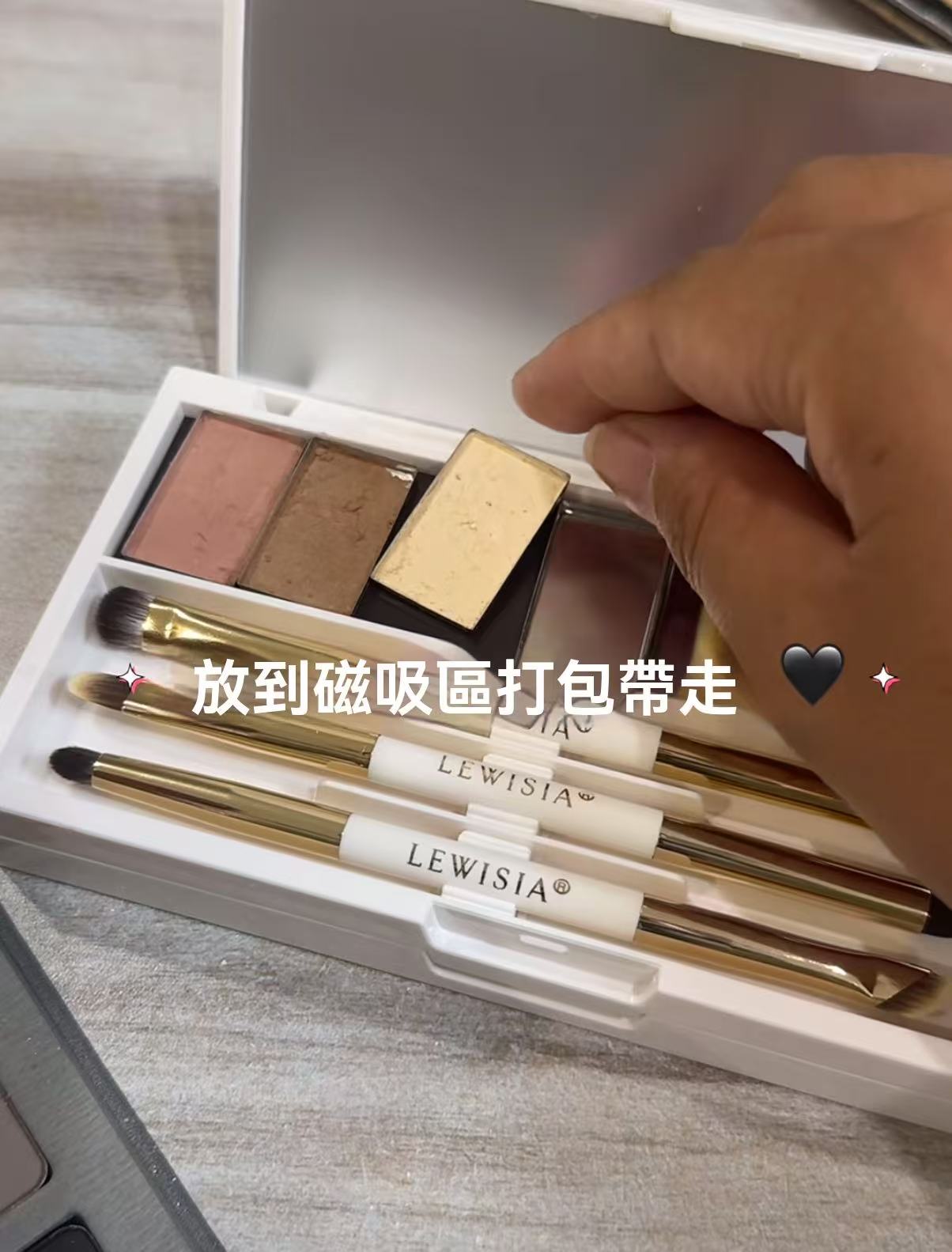 Magic Box Tri-Fold Makeup Brush Set | Portable Eyeshadow and Blush Brush Set