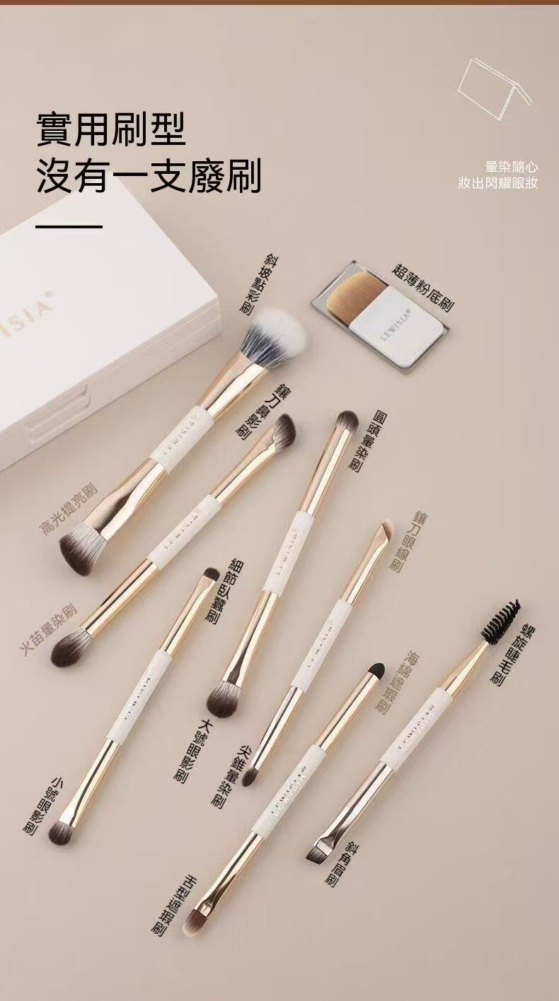 Magic Box Tri-Fold Makeup Brush Set | Portable Eyeshadow and Blush Brush Set