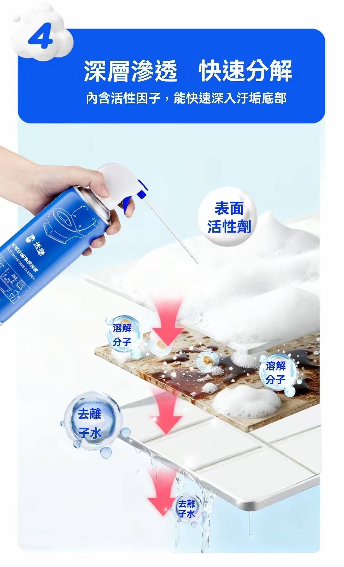 馬桶浴室清潔劑泡泡慕斯
