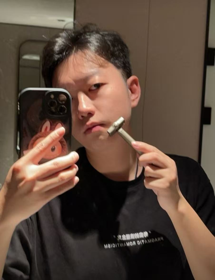 (For Men) All-metal manual razor