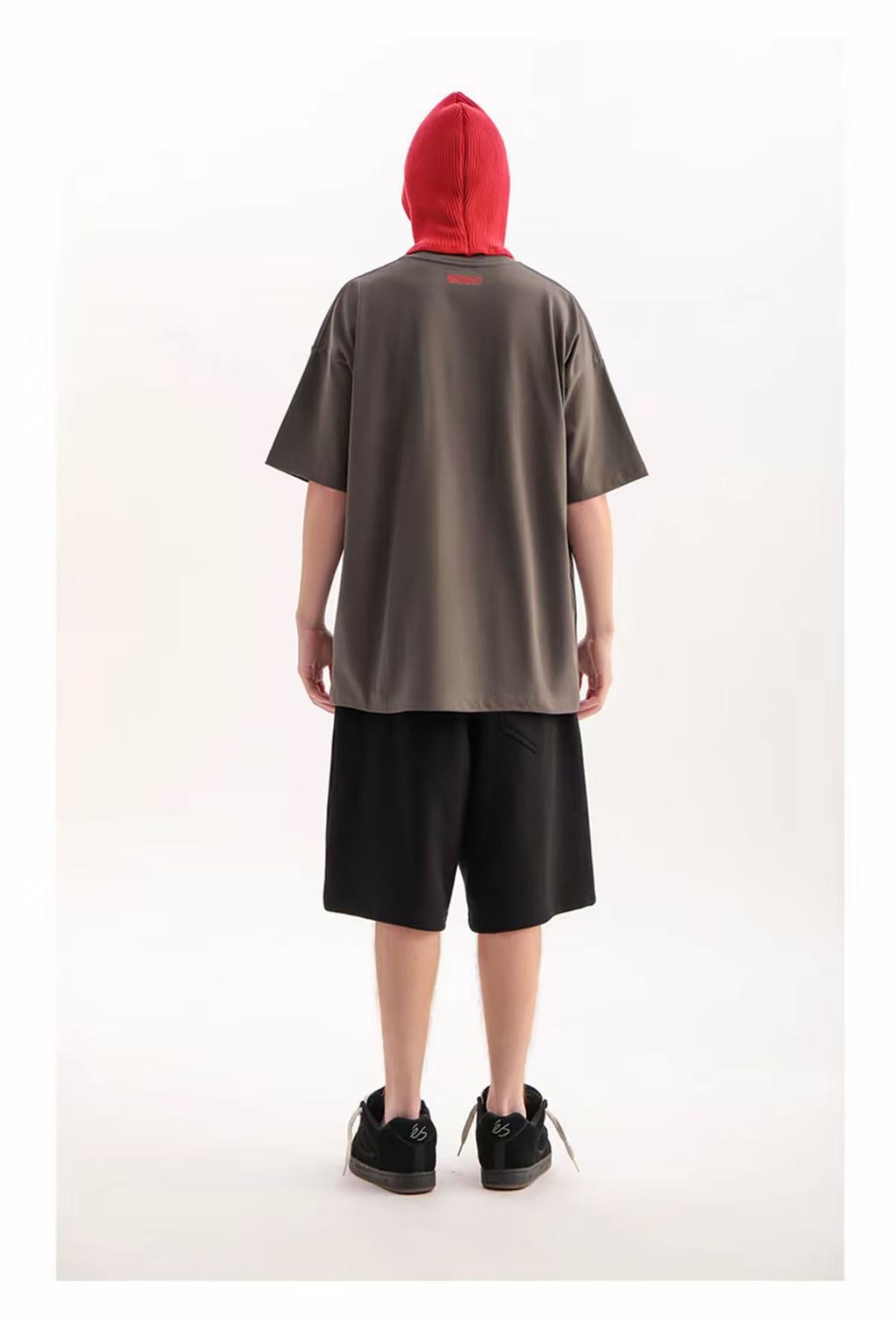 3D H! Cotton-padded short-sleeved T-shirt