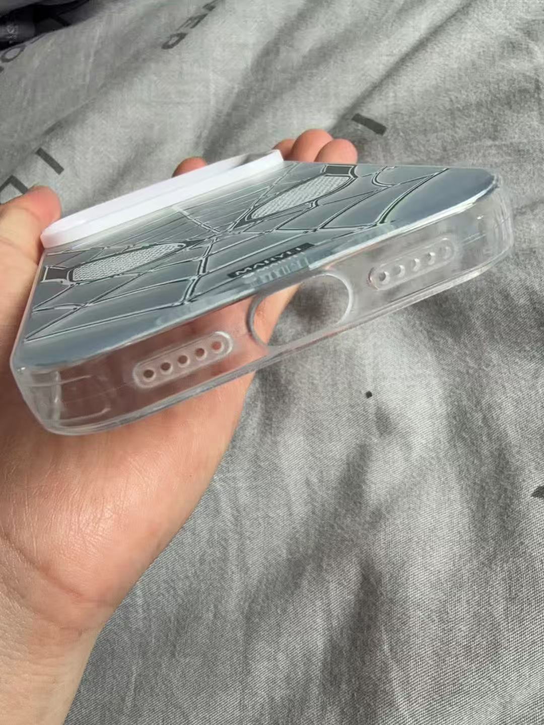 Silver Spider-Man Holographic Phone Case