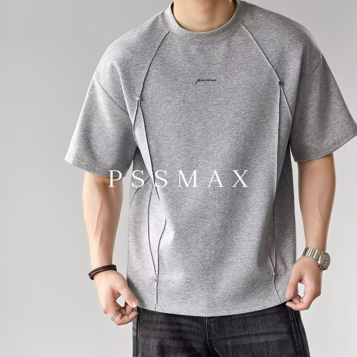PSSMAX Pleated Rivet Ice-Cool Short Sleeve