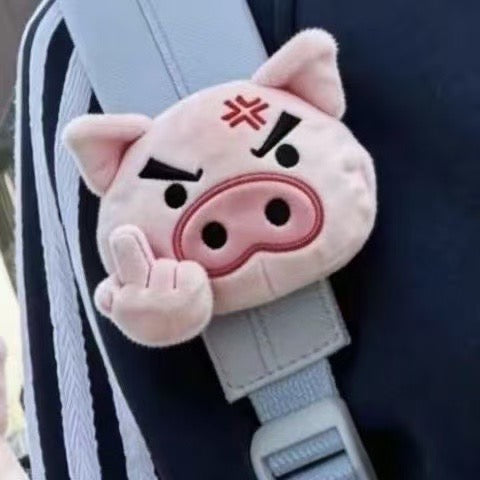 （素質豬🐷）憤怒中指小豬毛絨掛件