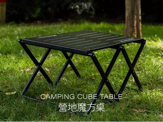 Camping folding table, dual-purpose table, aluminum alloy storage rack