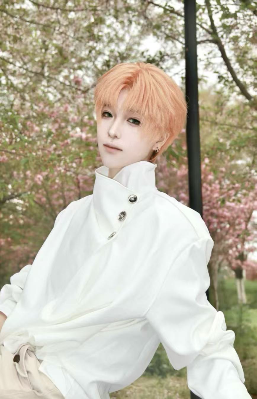 Original Niche Irregular Multi-Button Scarf-Collar Shirt (Yuta Okkotsu Cosplay)